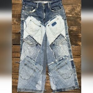 NEW Jaded Gypsy Patched On Up Jeans Pants
